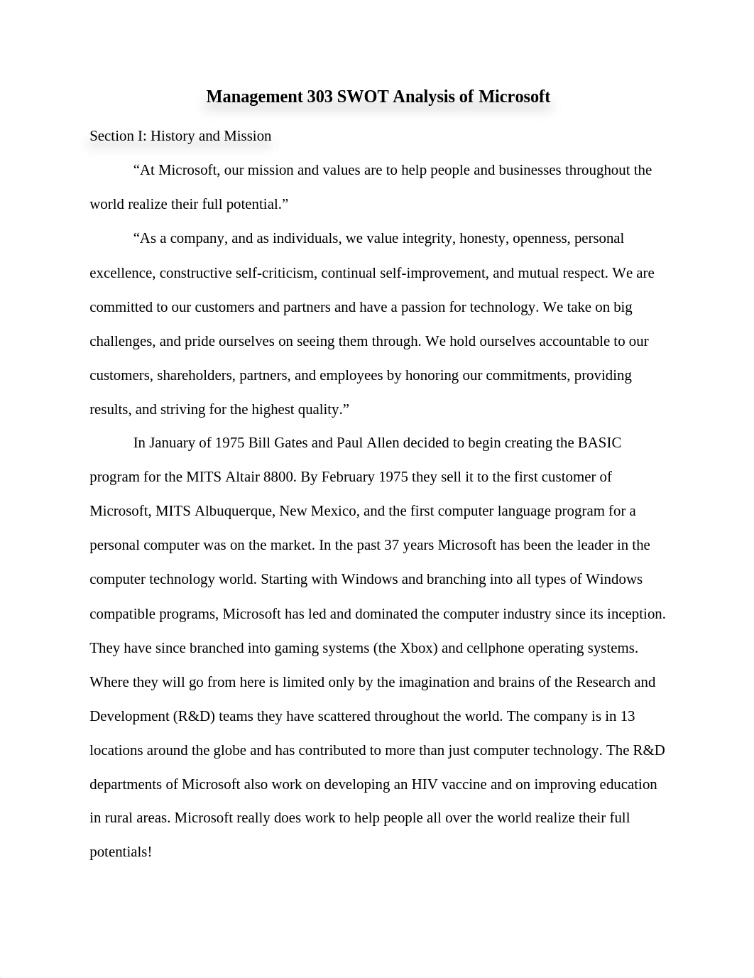 Management 303 SWOT Analysis of Microsoft_de2zxv27xy8_page1