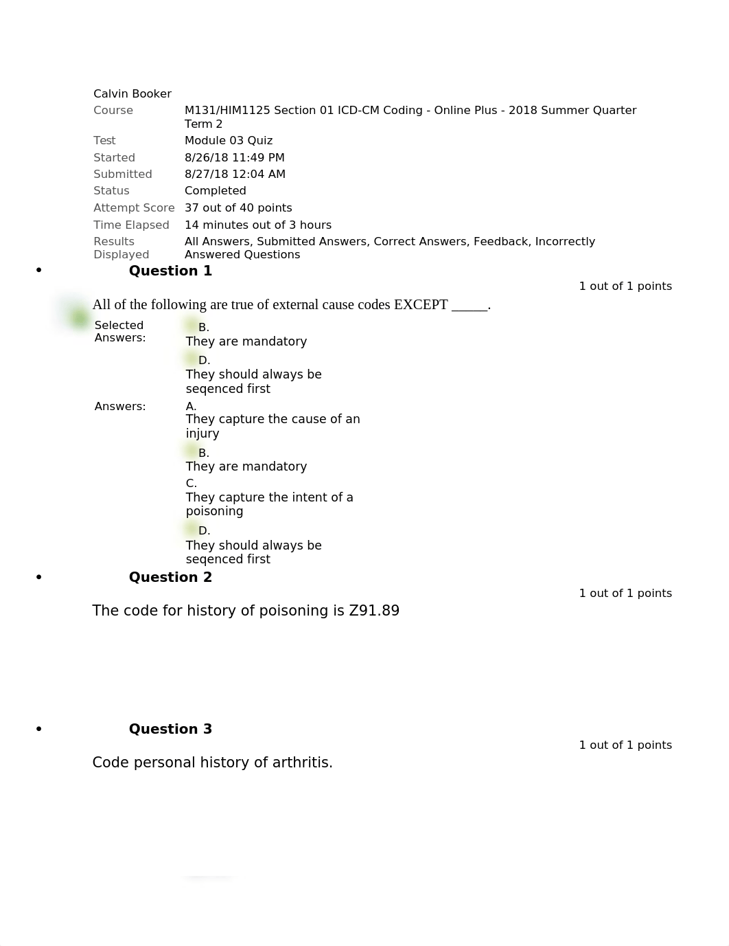 ICD 10 CM Module 3 Quiz Answered.docx_de34ahjankd_page1