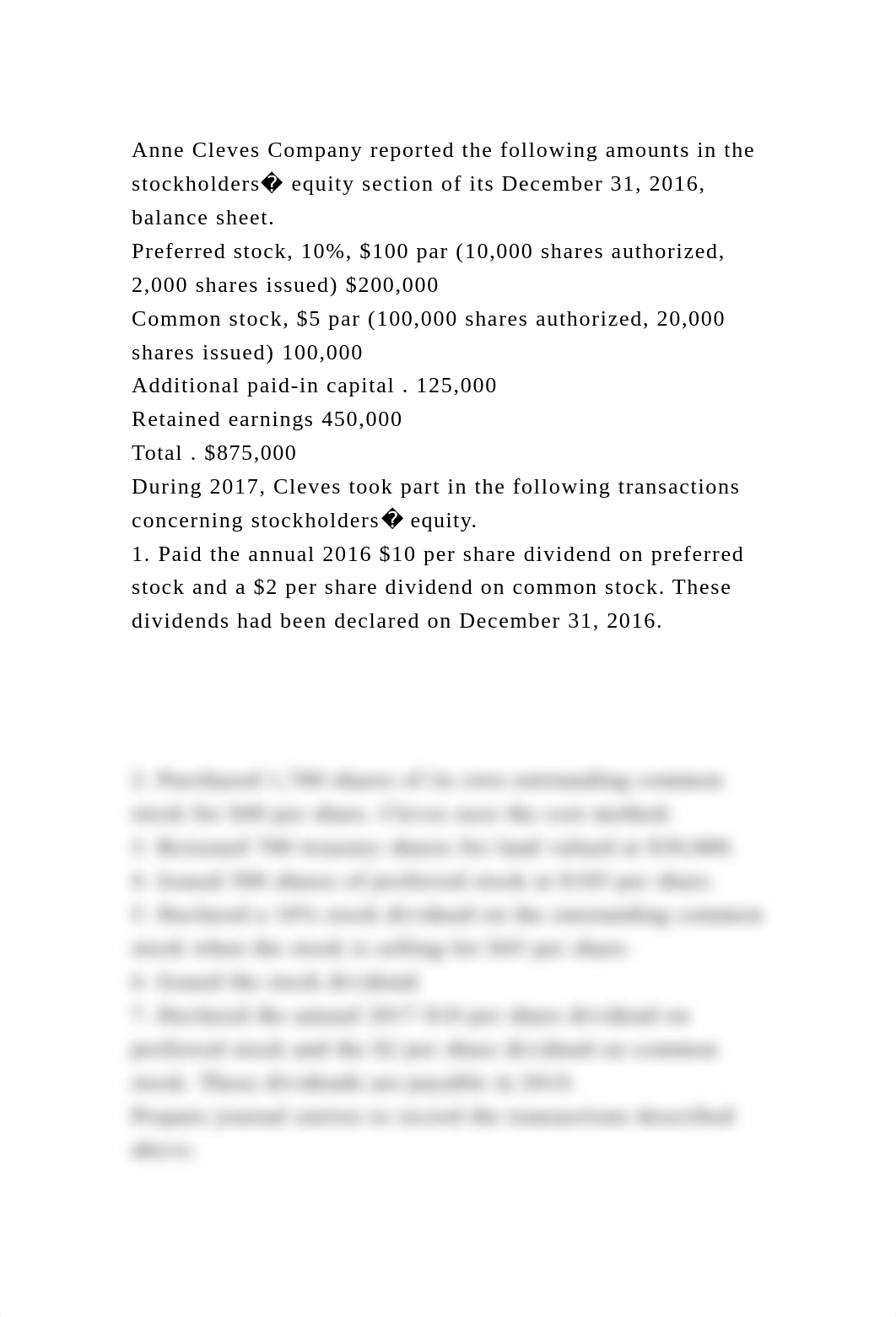 Anne Cleves Company reported the following amounts in the stockholde.docx_de3oy5su1y9_page2