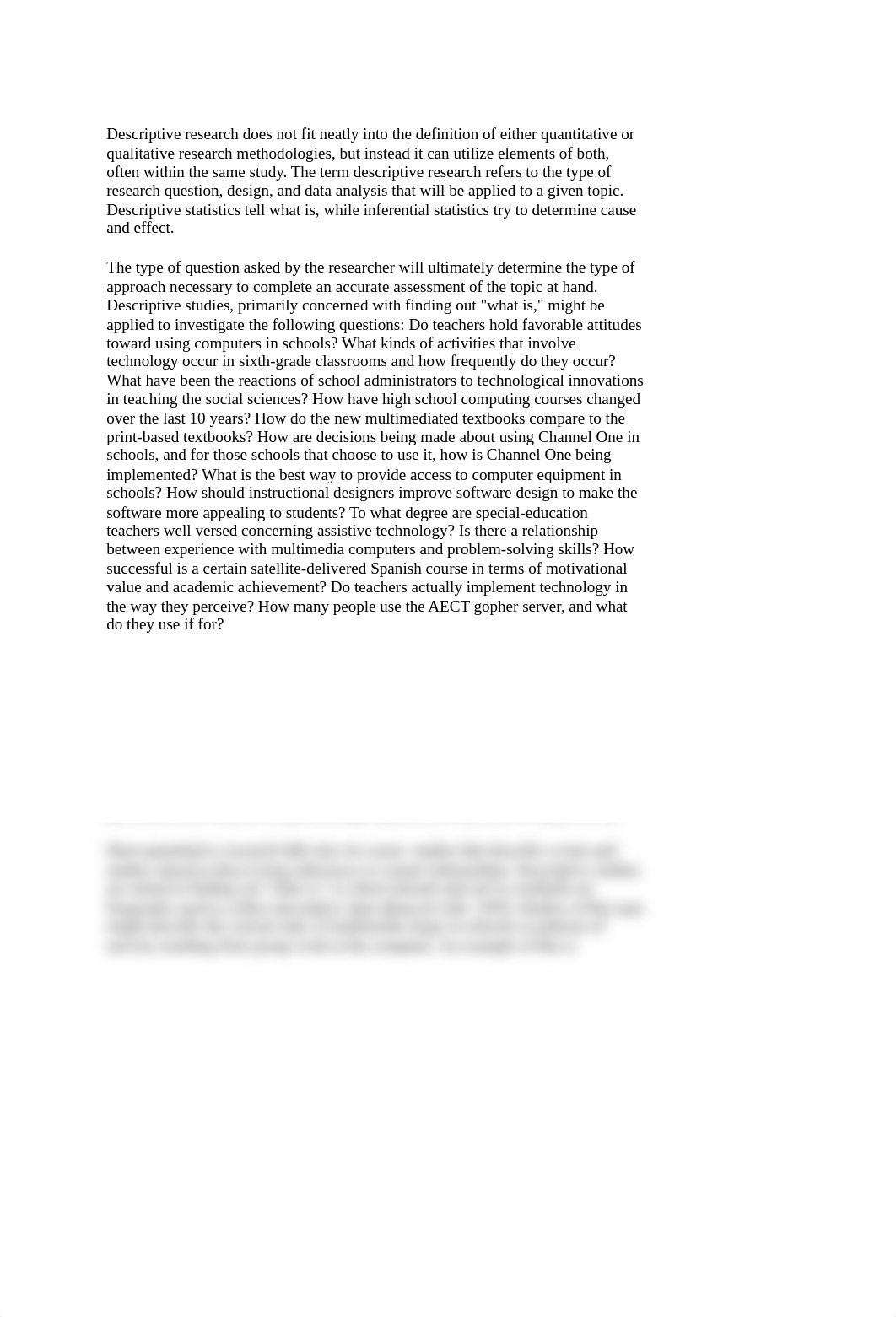 Descriptive research does not fit neatly into the definition of either quantitative or qualitative r_de4q2tfutwa_page1