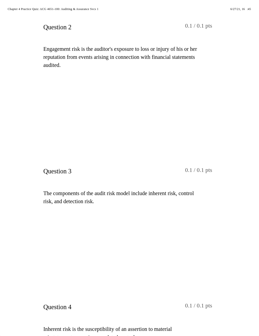 Chapter 4 Practice Quiz: ACG 4651-100: Auditing & Assurance Svcs 1.pdf_de4svu47bsd_page2