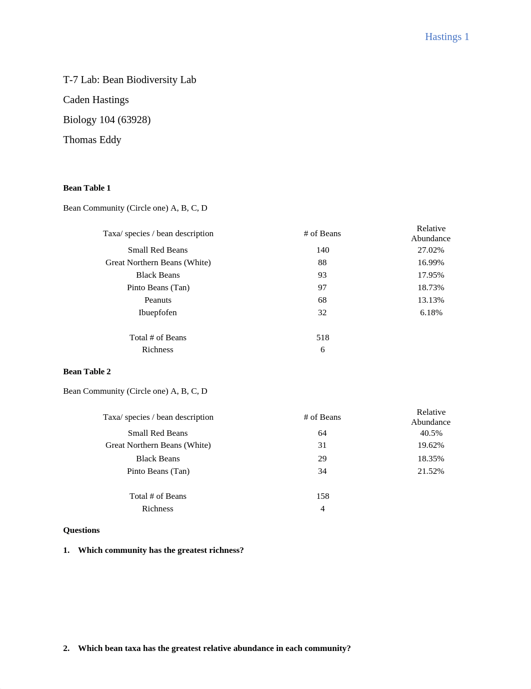 Hastings BIO 191 T-7 Bean Biodiversity Lab.doc_de4v34np9qy_page1