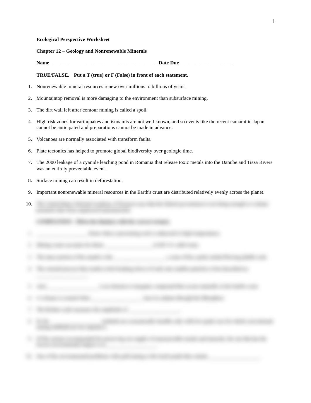 Ch 12 Worksheet Geology and Nonrenewble Minerals final version 10 Nov 2012_de5l8qdb7un_page1