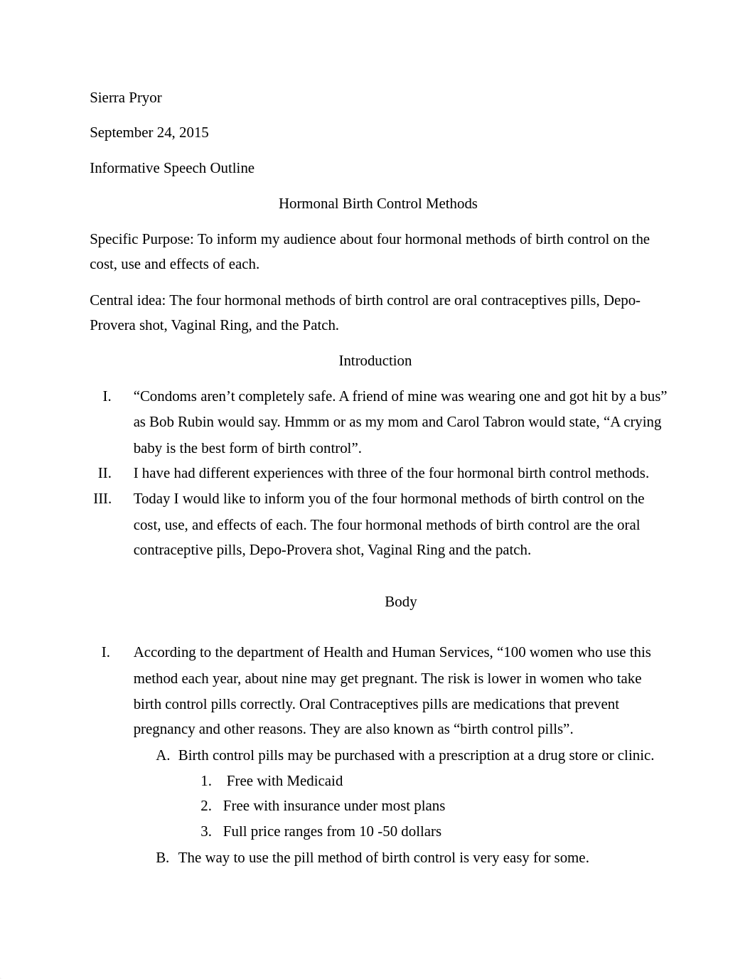 Hormonal Birth Control Method  Outline.docx_de5vsrhfx62_page1