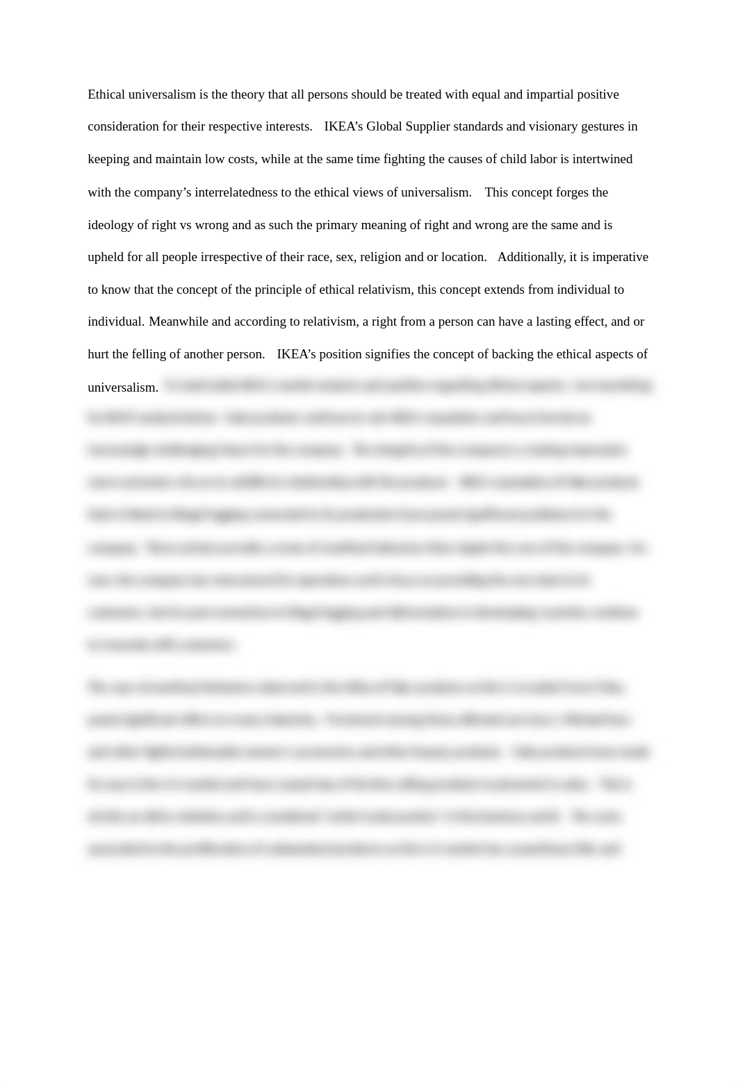 Ethical universalism is the theory that all persons should be treated with equal and impartial posit_de69996d9er_page1