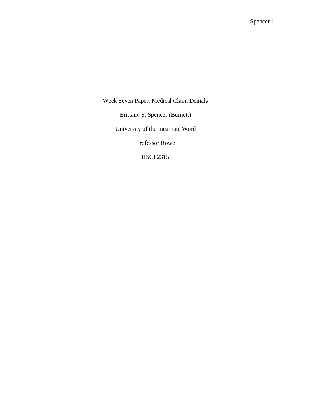 Week Seven Paper 'Medical Claim Denials' (HSCI 2315).docx_de6wxphdutw_page1