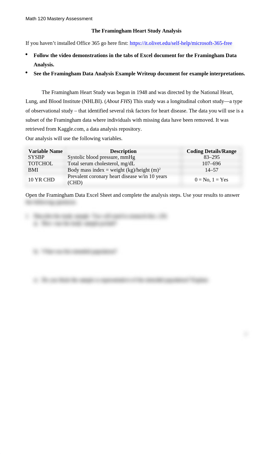 Mastery Assessment - Framingham Data Analysis and Interpretation.docx_de6z46d4dgc_page1