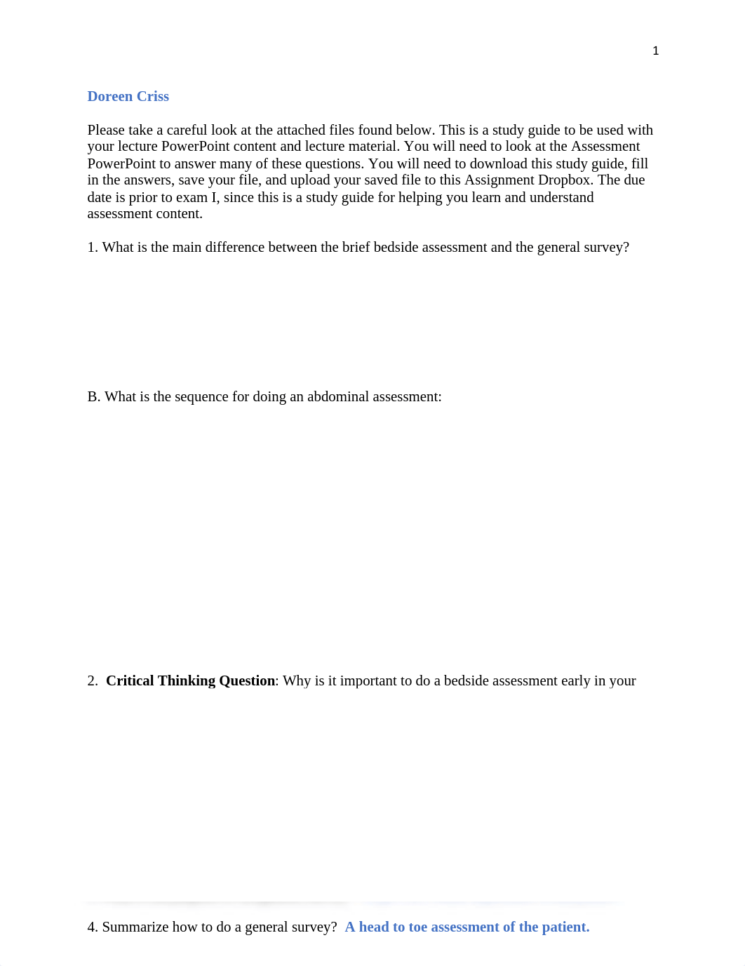 Completed Health Assessment Study Guide with Questions.pdf_de71k3ezy3l_page1