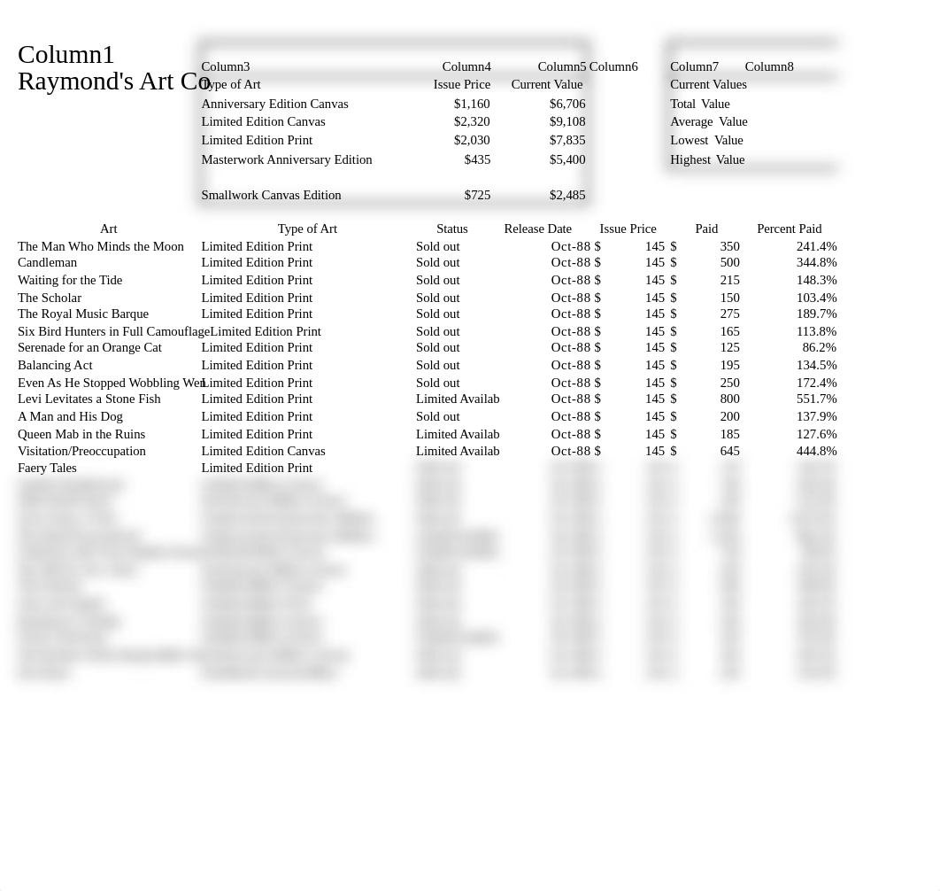 Salvione_Exp19_Excel_AppCapstone_Intro_Collection.xlsx_de7507irf4p_page1