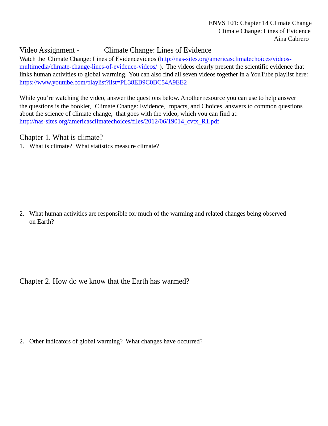 Introduction to Climate Change Worksheet.docx_de7eb38wyar_page1