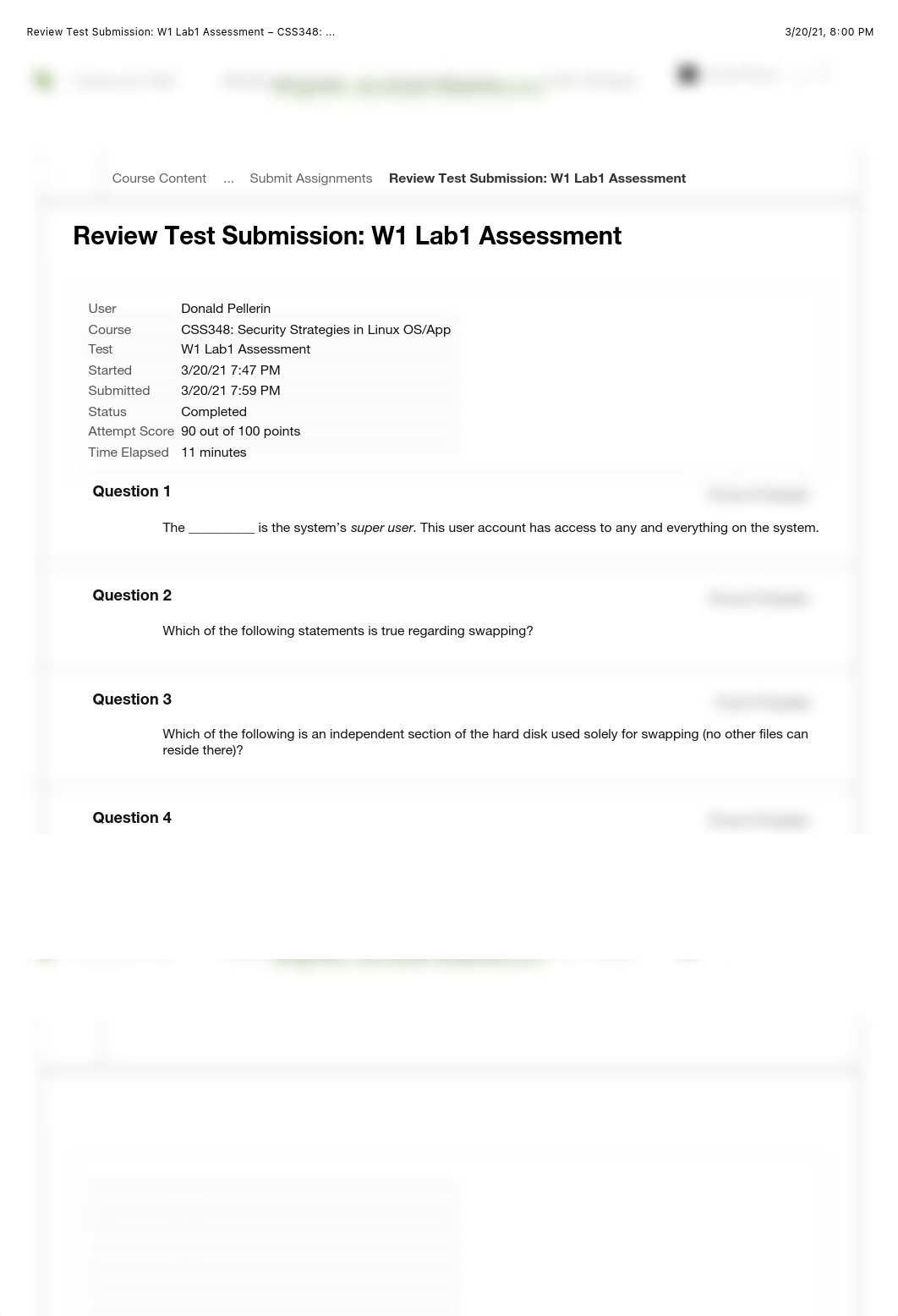 Review Test Submission: W1 Lab1 Assessment - CSS348: ....pdf_de7x0kje6sg_page1