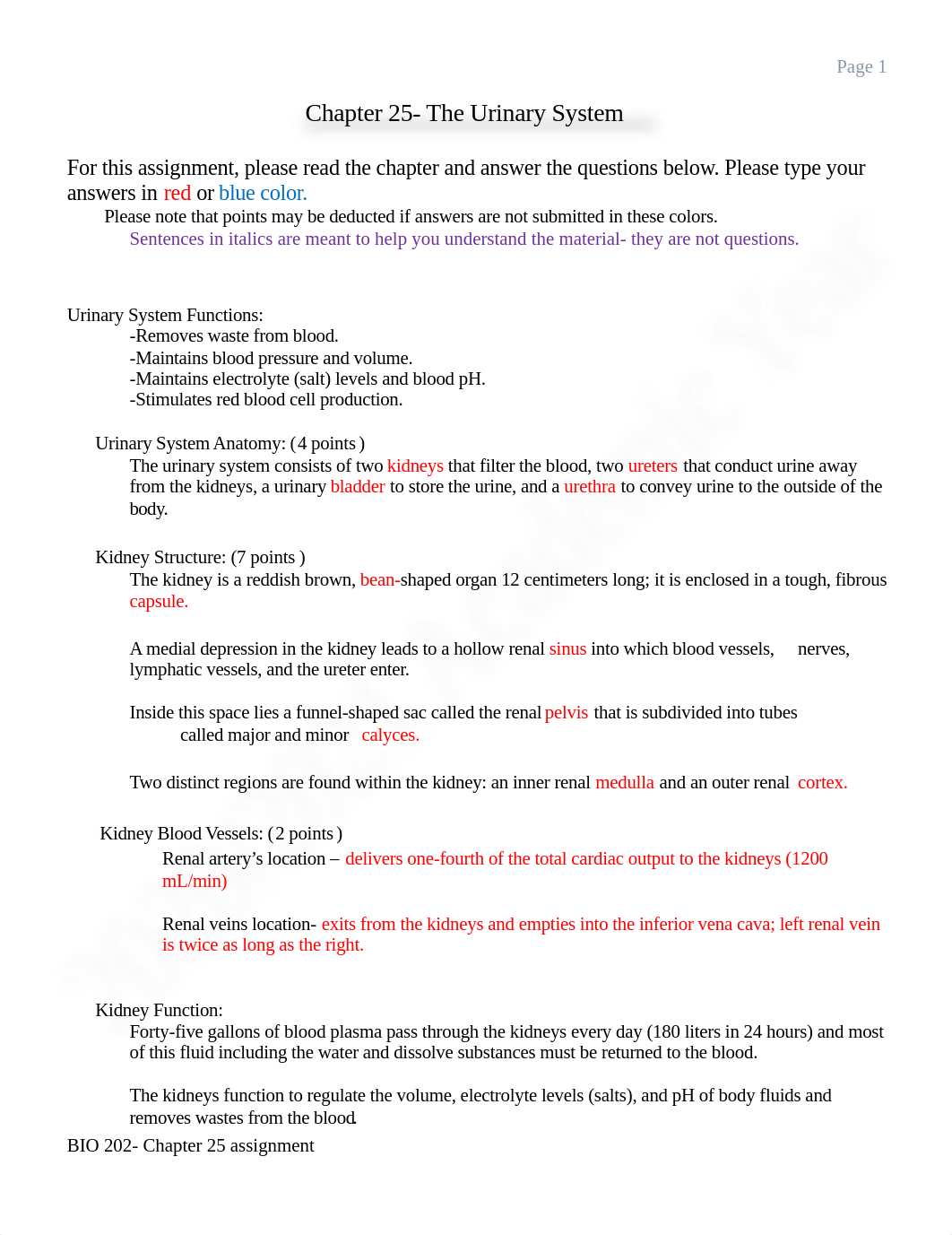 Chapter 25- The Urinary System Assignment20202021.doc_de7xsj3xnac_page1