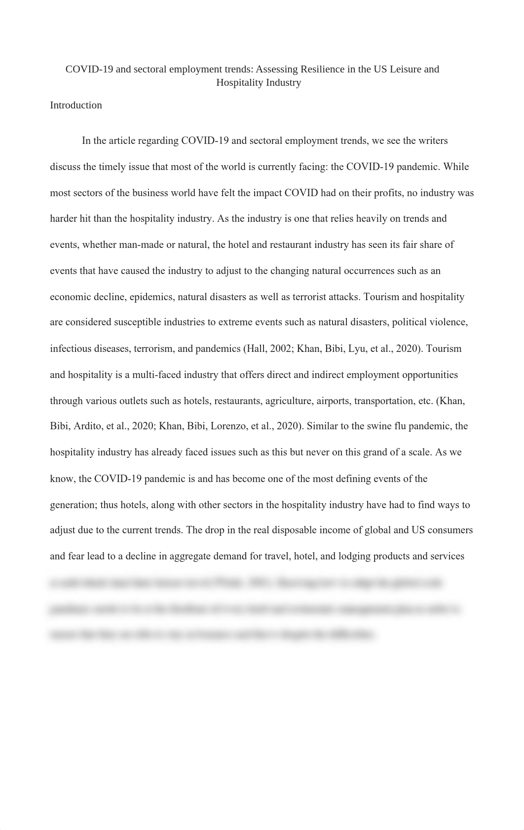 Critical Thinking 1- COVID-19 and sectoral employment trends: Assessing Resilience in the US Leisure_de7xuqcjxzc_page2