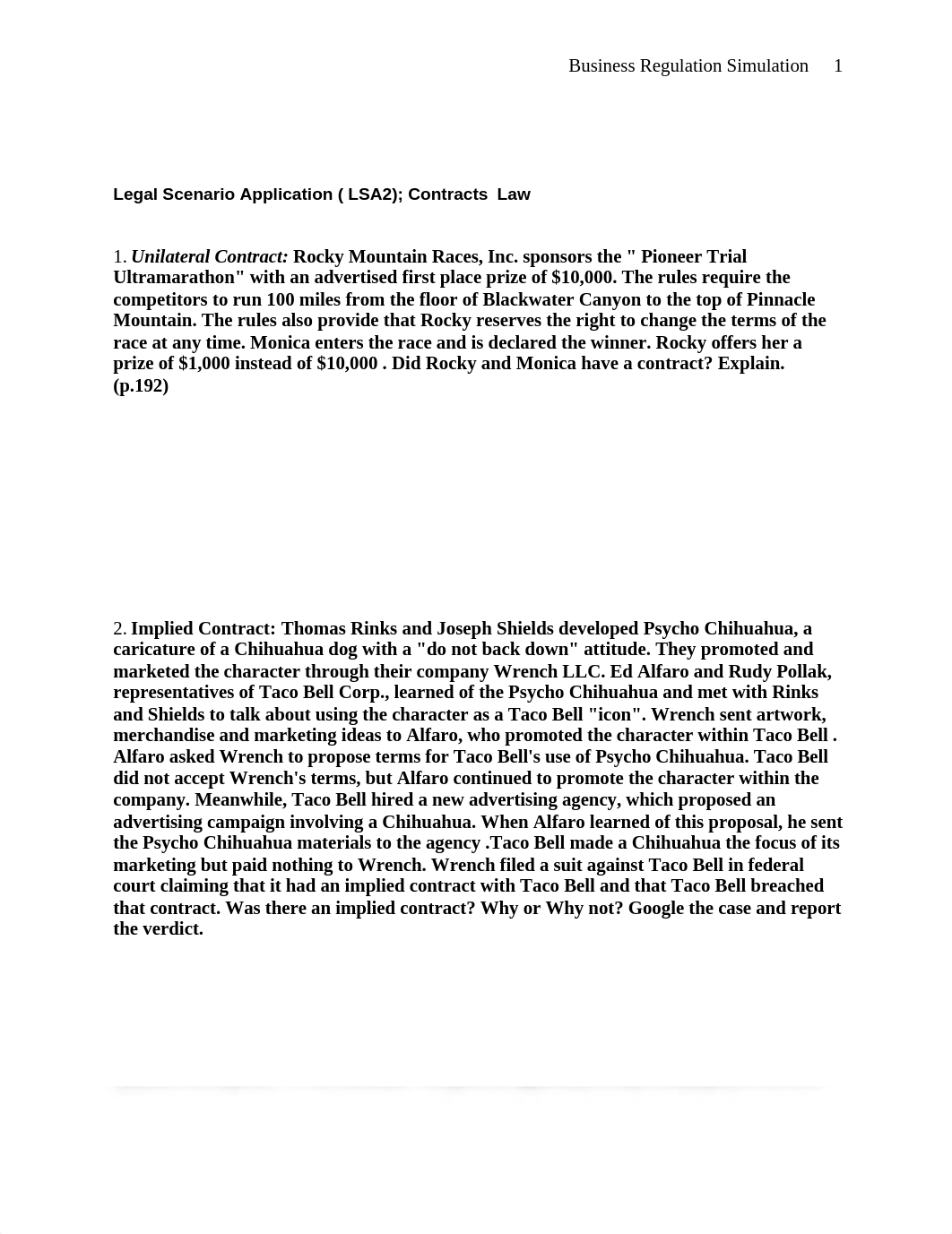 LSA 2- Contracts- responses MBA 514 online  - Shoula Romano Horing best.doc_de88ycc9ett_page1