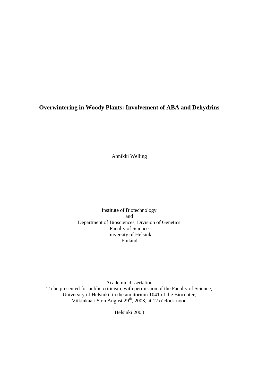 Overwintering in Woody Plants_ Involvement of ABA and Dehydrins_de8baadixrr_page1