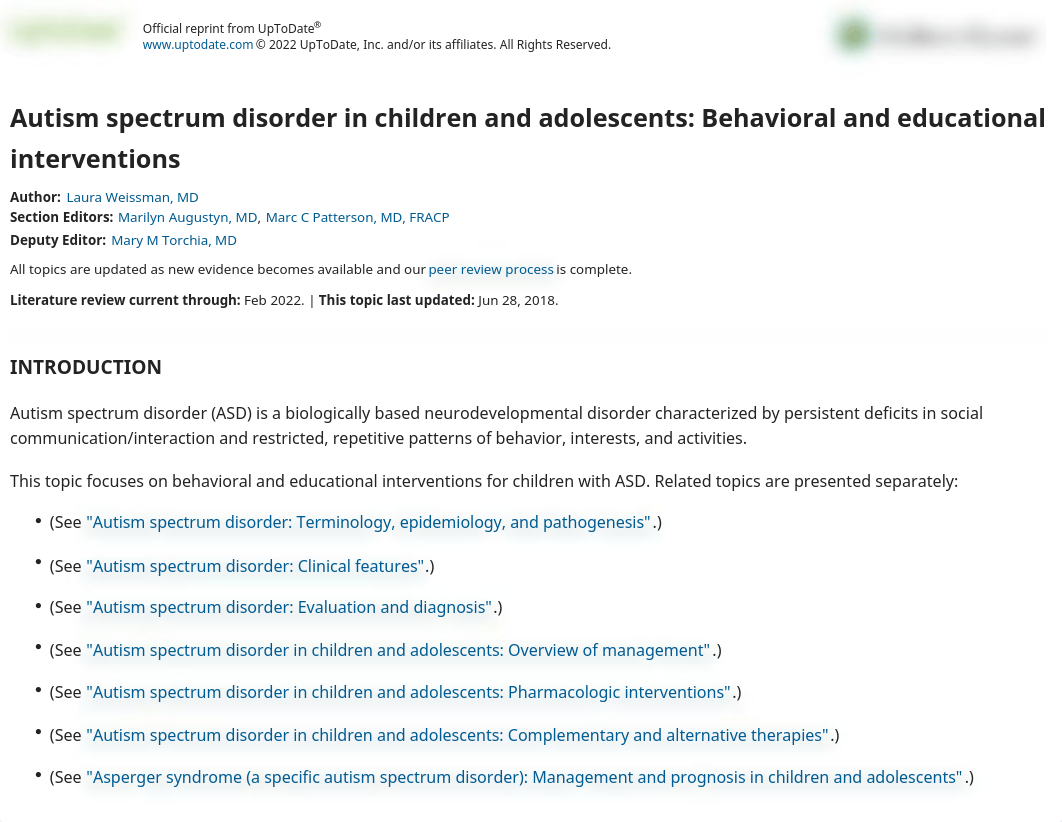 Autism spectrum disorder in children and adolescents_ Behavioral and educational interventions - UpT_de8h3qzz3e1_page1