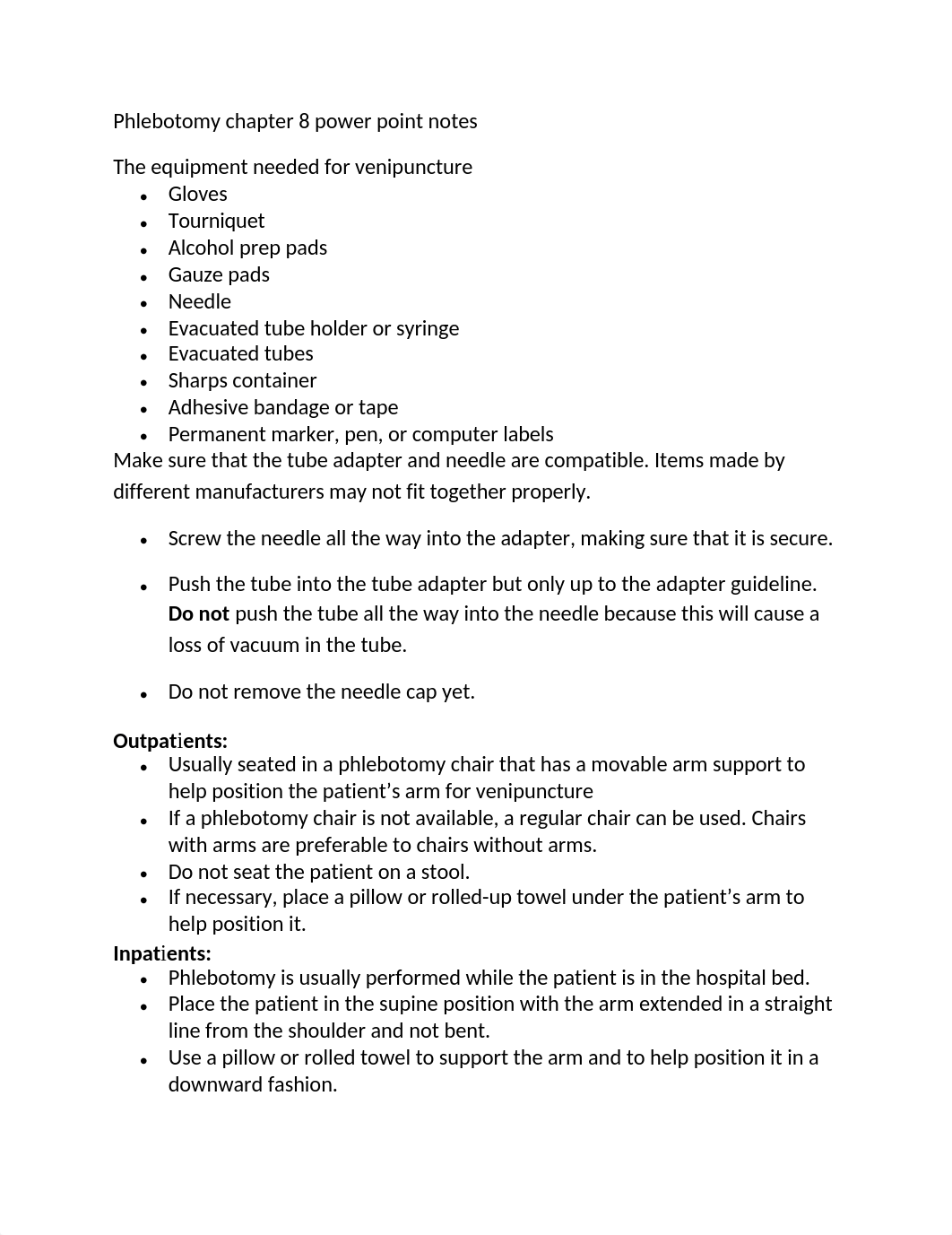 Phlebotomy chapter 8 PP notes.docx_de8rgpmh4pf_page1