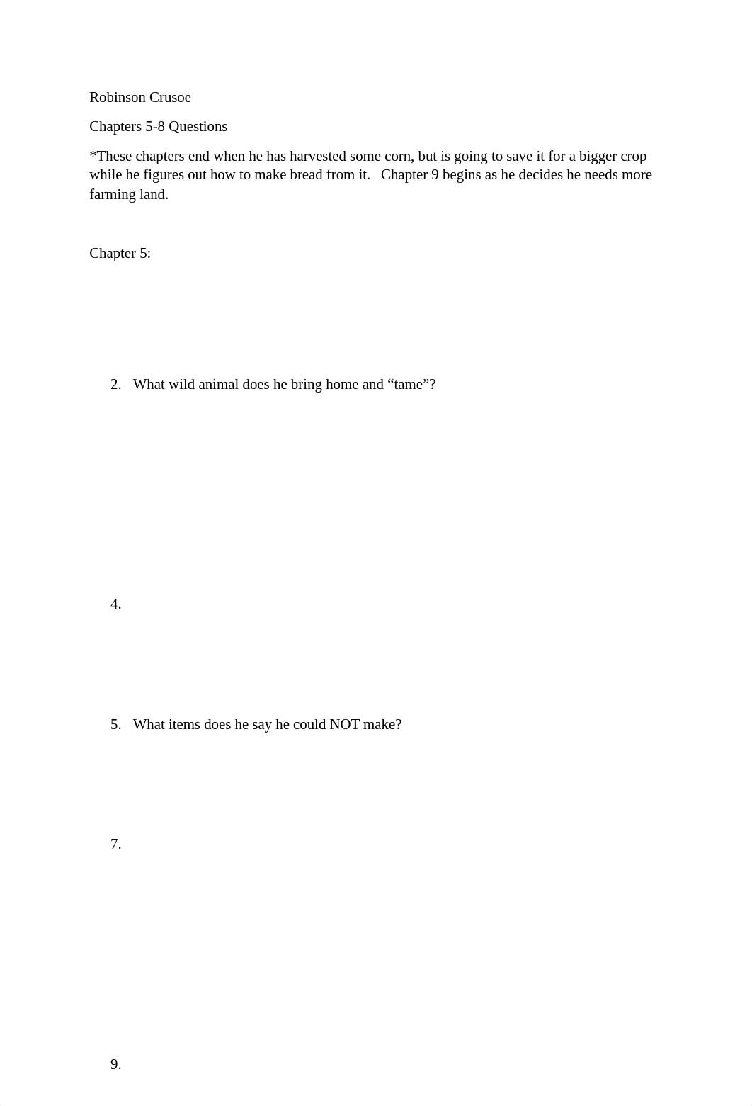 Robinson Crusoe ch. 5-8 Reading Questions.docx_de9mcrszssb_page1