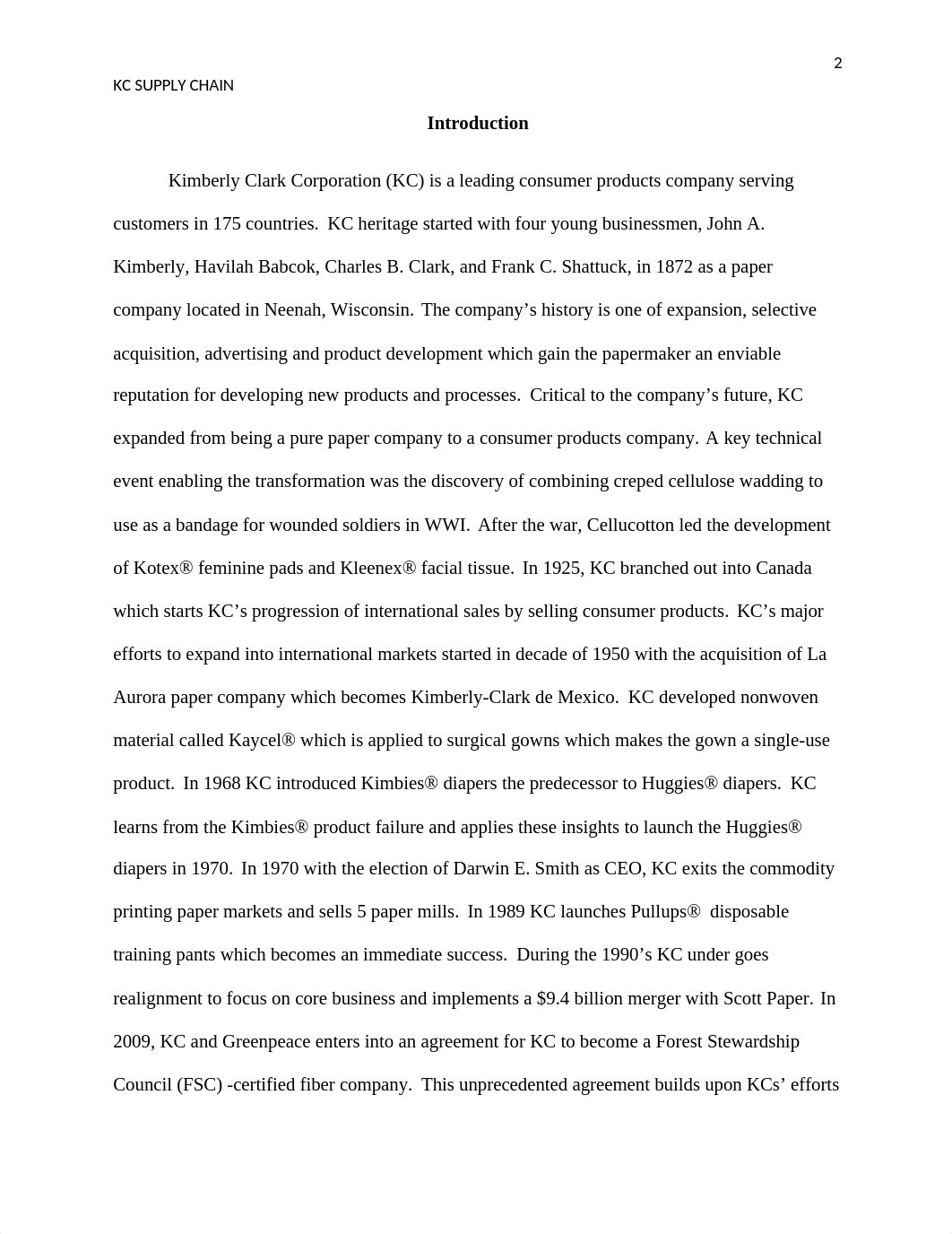 Kimberly Clark Supply Chain Paper.docx_de9r85v003s_page2