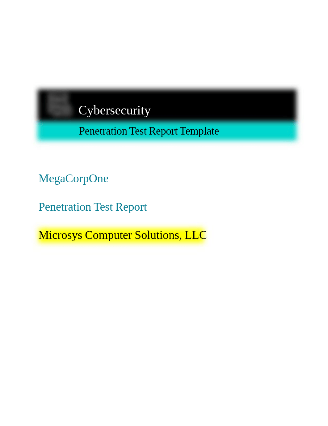 SBoutros-Module17-Penetration Test Report Template - MegaCorpOne.pdf_de9roicy0al_page1