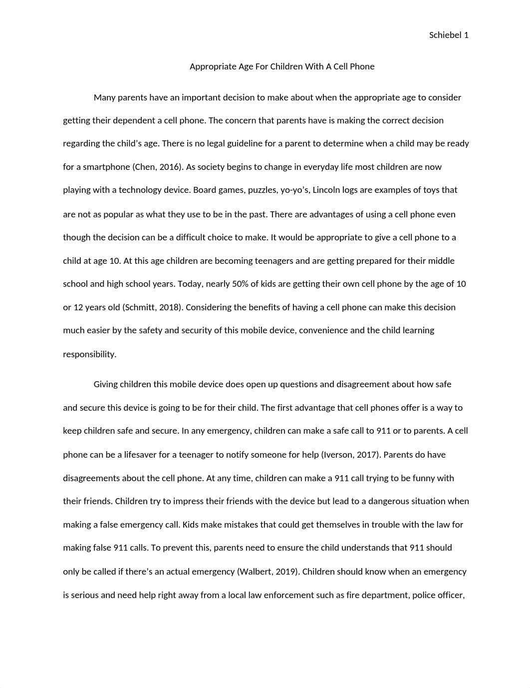 Appropriate Age For Children With A Cell Phone Erica Schiebel.docx_de9xt61v89m_page1