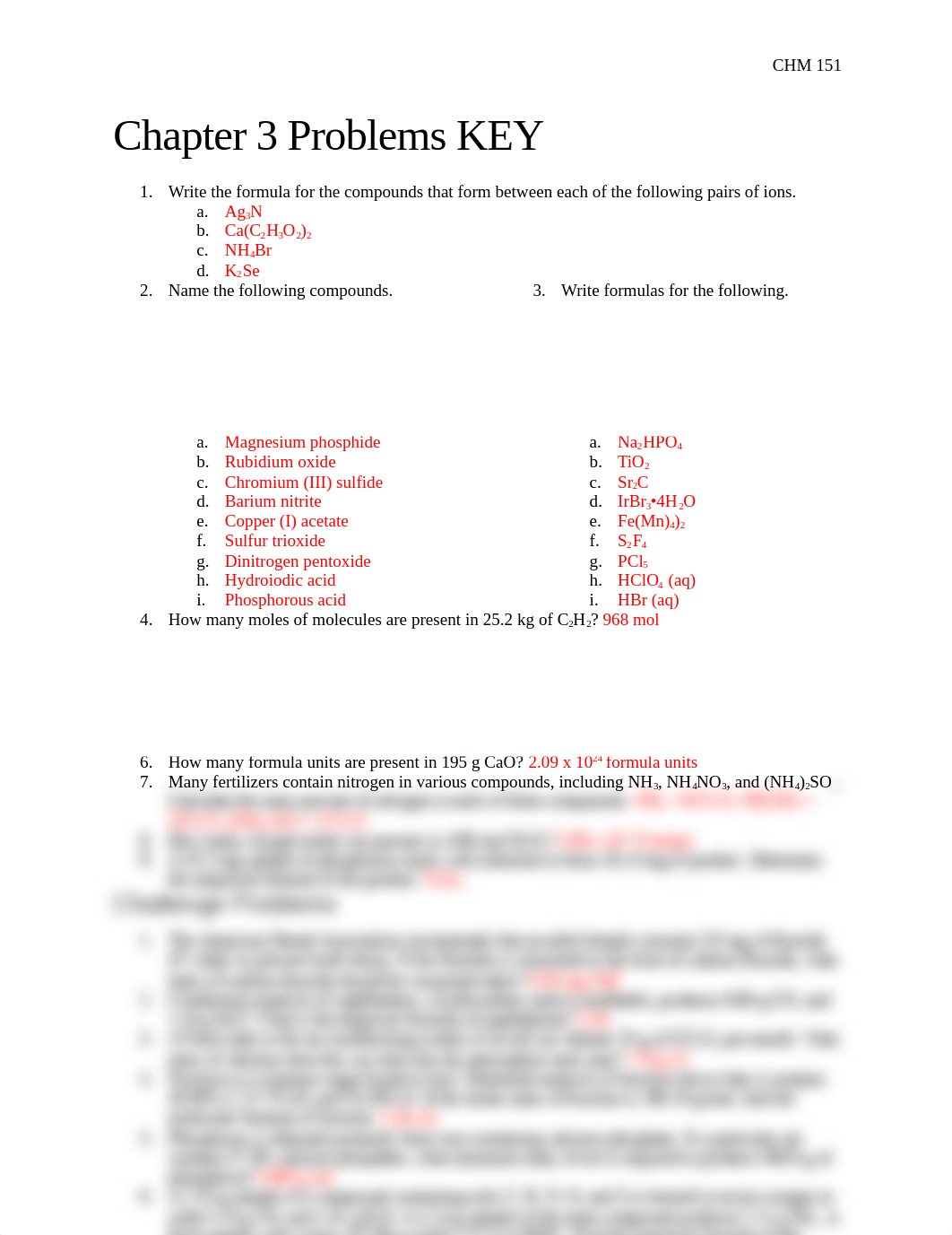 Chemistry 151 Chapter 3 Problems Answer Key.docx_dea4by69jnu_page1