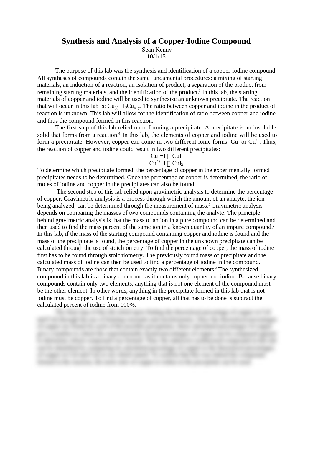 Synthesis and Analysis of a Copper-Iodine Compound Lab_dea6nxzkksm_page1