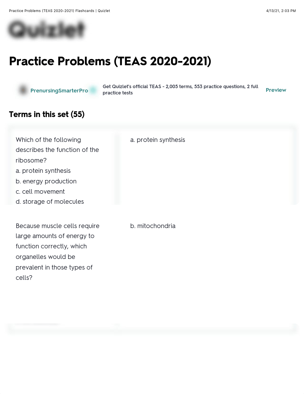 Practice Problems (TEAS 2020-2021) Flashcards | Quizlet.pdf_deb6y58q42r_page1