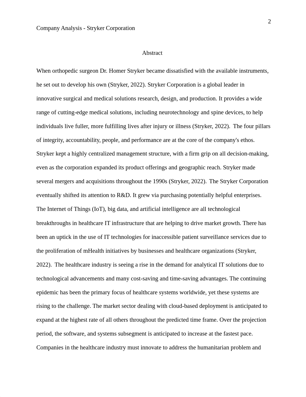 Stryker Corporation Module 2 Assignment #1.docx_deb7redryph_page2