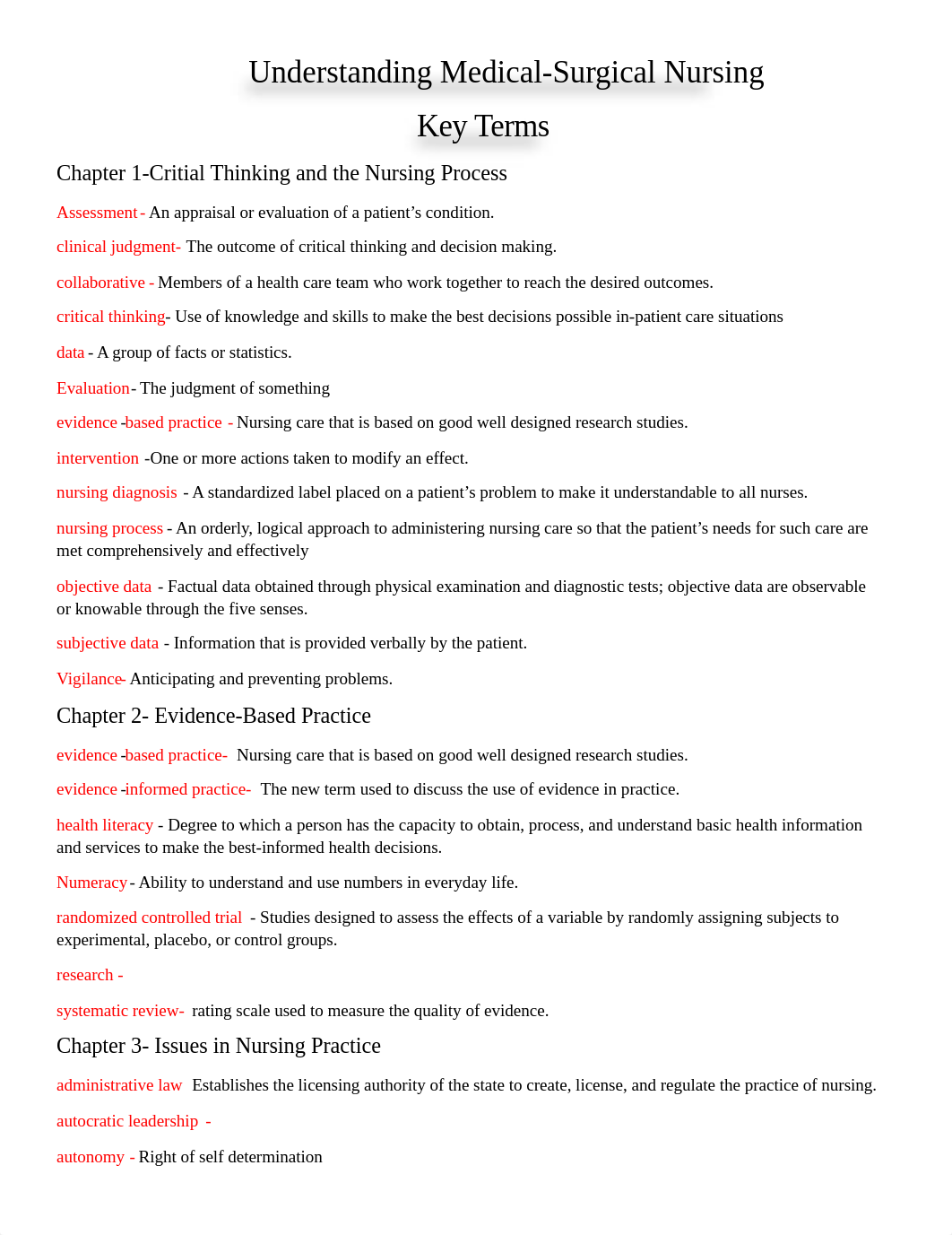 Understanding Medical Surgical Nursing Key Terms.docx_debdsrsq99z_page1