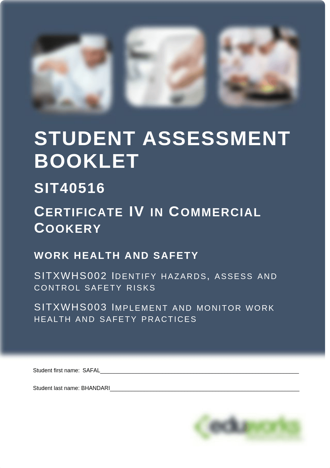 Workplace Health and Safety Cluster Student Assessment Booklet (ID 16132....docx_debidrl0i7r_page1