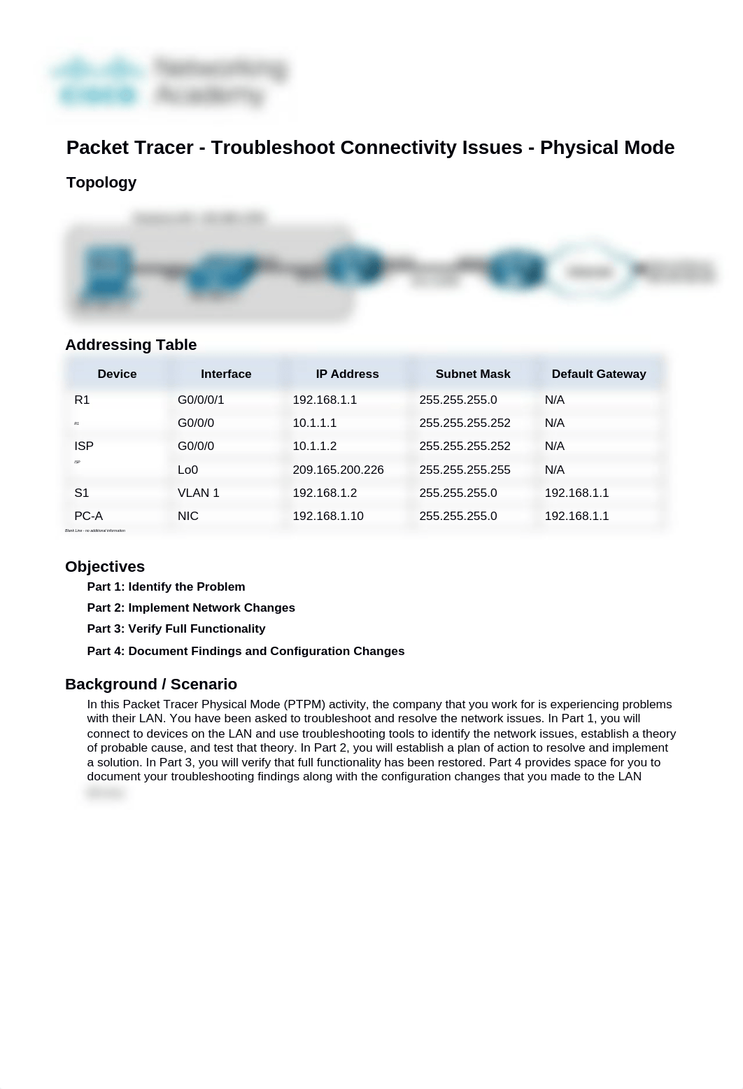 17.7.7-packet-tracer---troubleshoot-connectivity-issues---physical-mode -Amal Thoom.docx_debivhrrhi9_page1