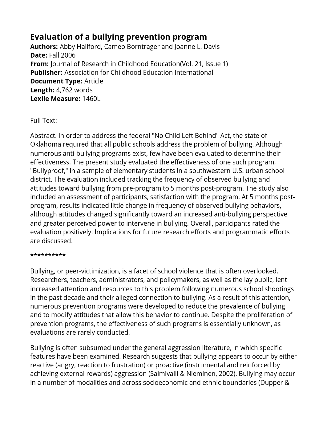 Evaluation of a bullying prevention program_debyy3q9jev_page1