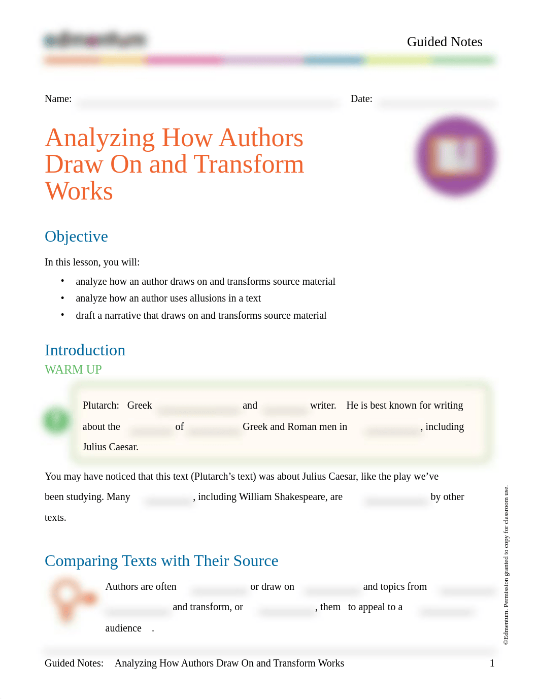 33. Guided Notes-Analyzing How Authors Draw On and Transform Works.pdf_decf23bbynw_page1