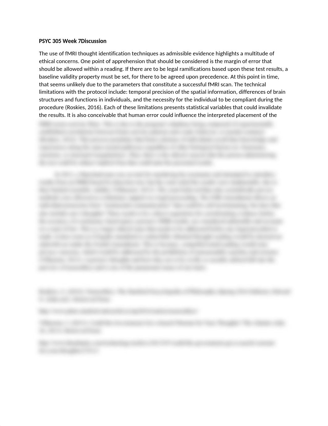 PSYC 305 Week 7Discussion_dechgvr779c_page1