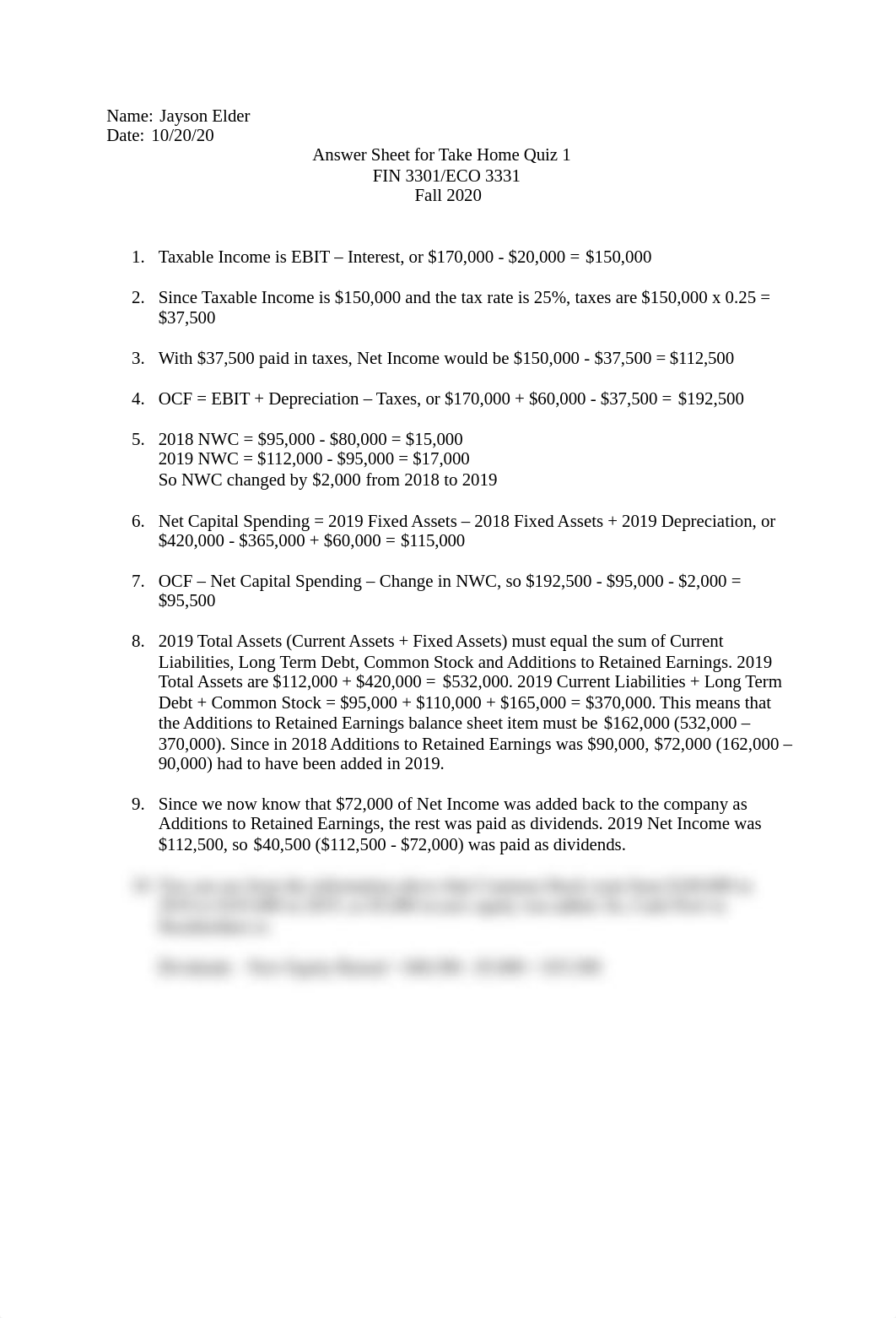 FIN 3301 Quiz 1 Answer Sheet - Jayson Elder.docx_decn3xoqm2m_page1