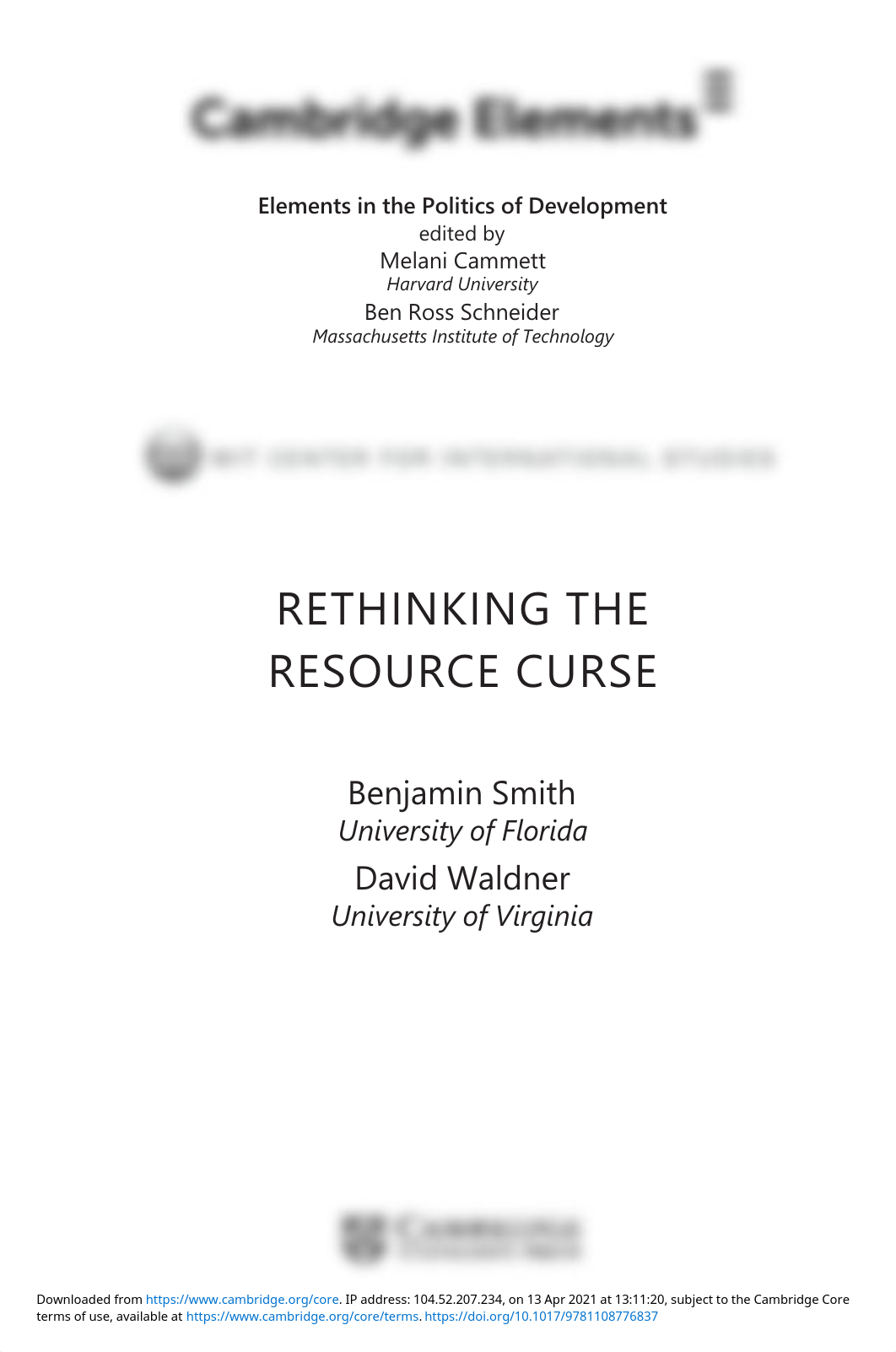 Smith and Waldner - Rethinking the Resource Curse, 2021 CUP.pdf_dectj23v6y5_page3