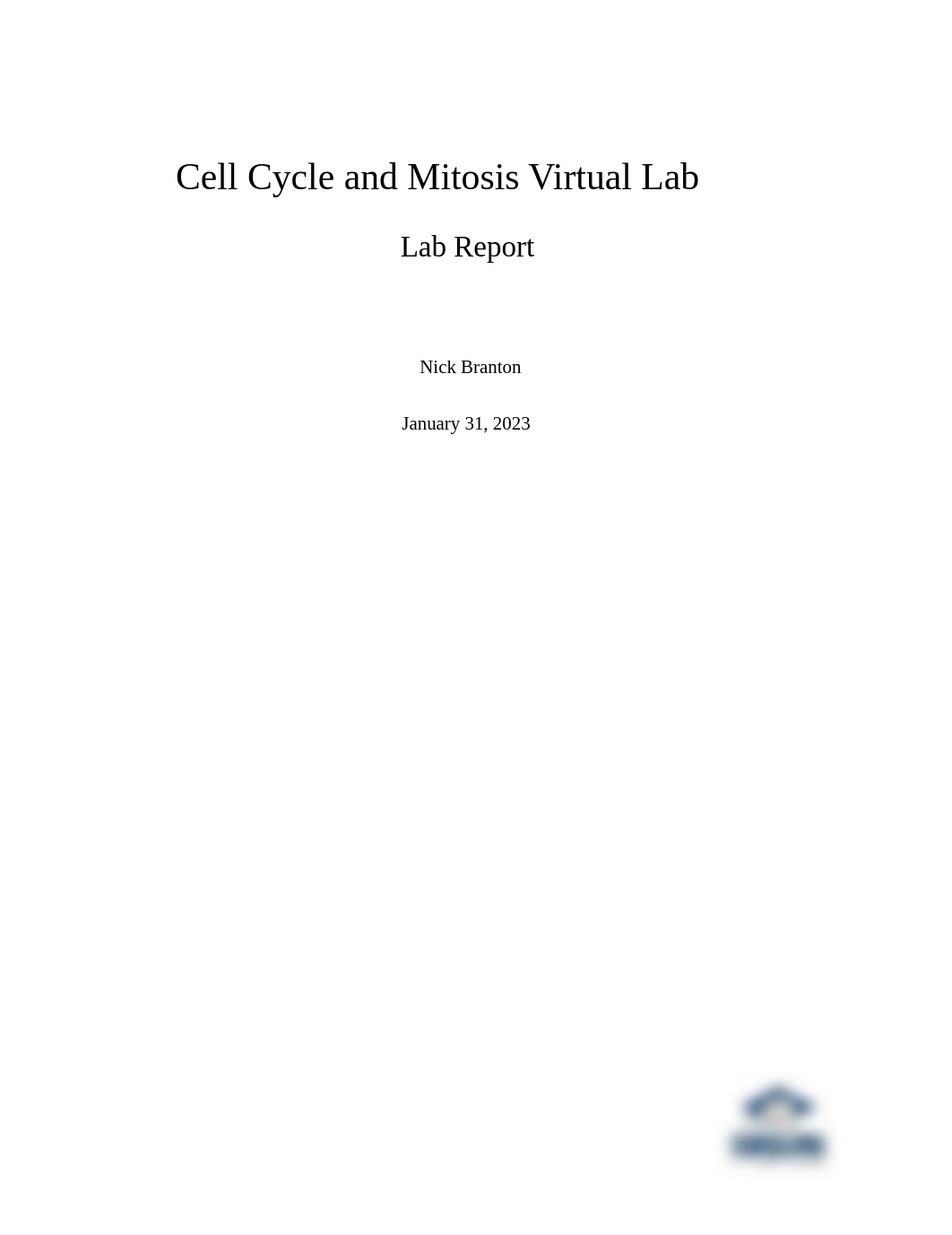 580124VIRT Cell Cycle and Mitosis - Lab Report.pdf_dedbpumbnss_page1