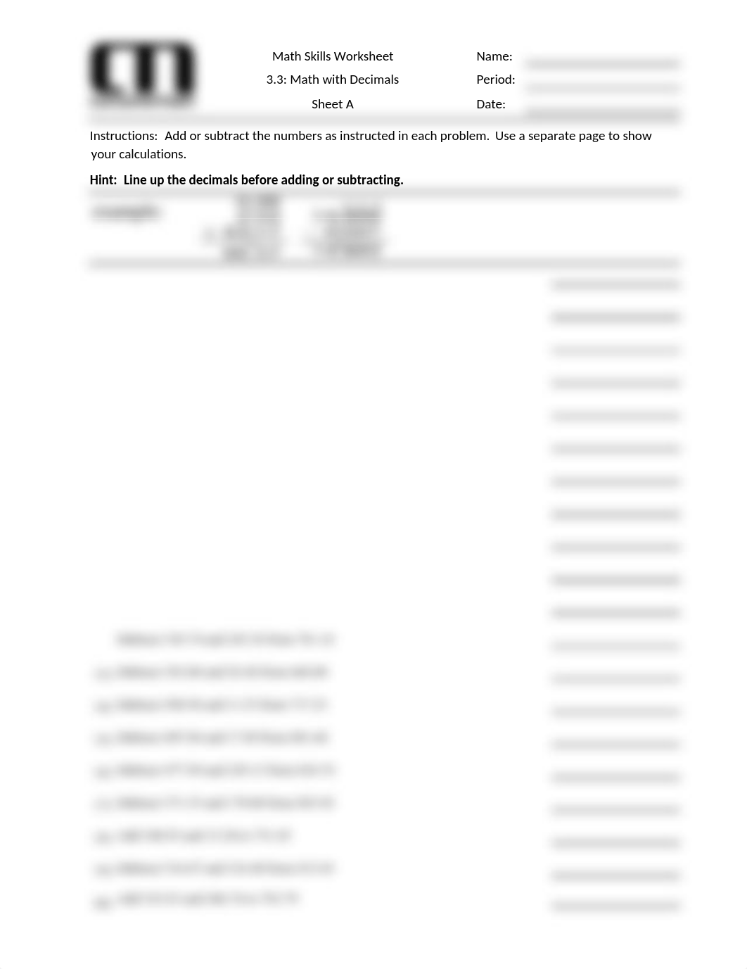 Consumer_Math-Skills-3.3-Math-with-Decimals-Sheet-A.docx_dedlbysg6sc_page1