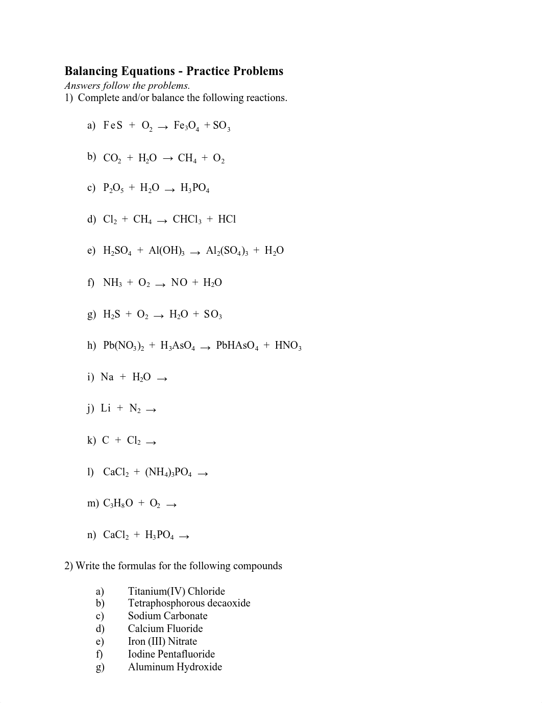 CH 221 Balancing Reactions Worksheet.pdf_dedsbkcfimx_page1