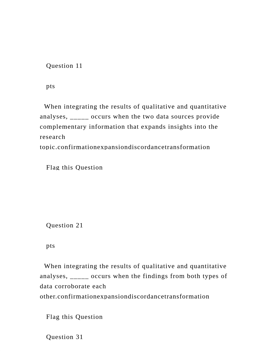 Question 11     pts    When integrating the results of qua.docx_dedtrdej5lb_page2