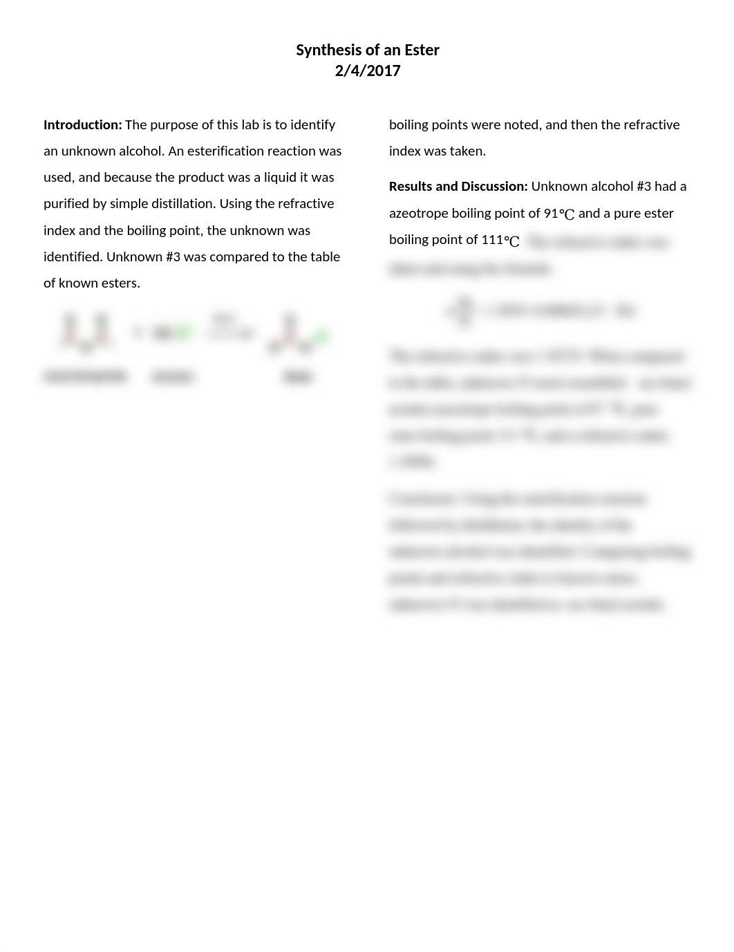 Synthesis of an ester lab.docx_dedwh3zueu1_page1