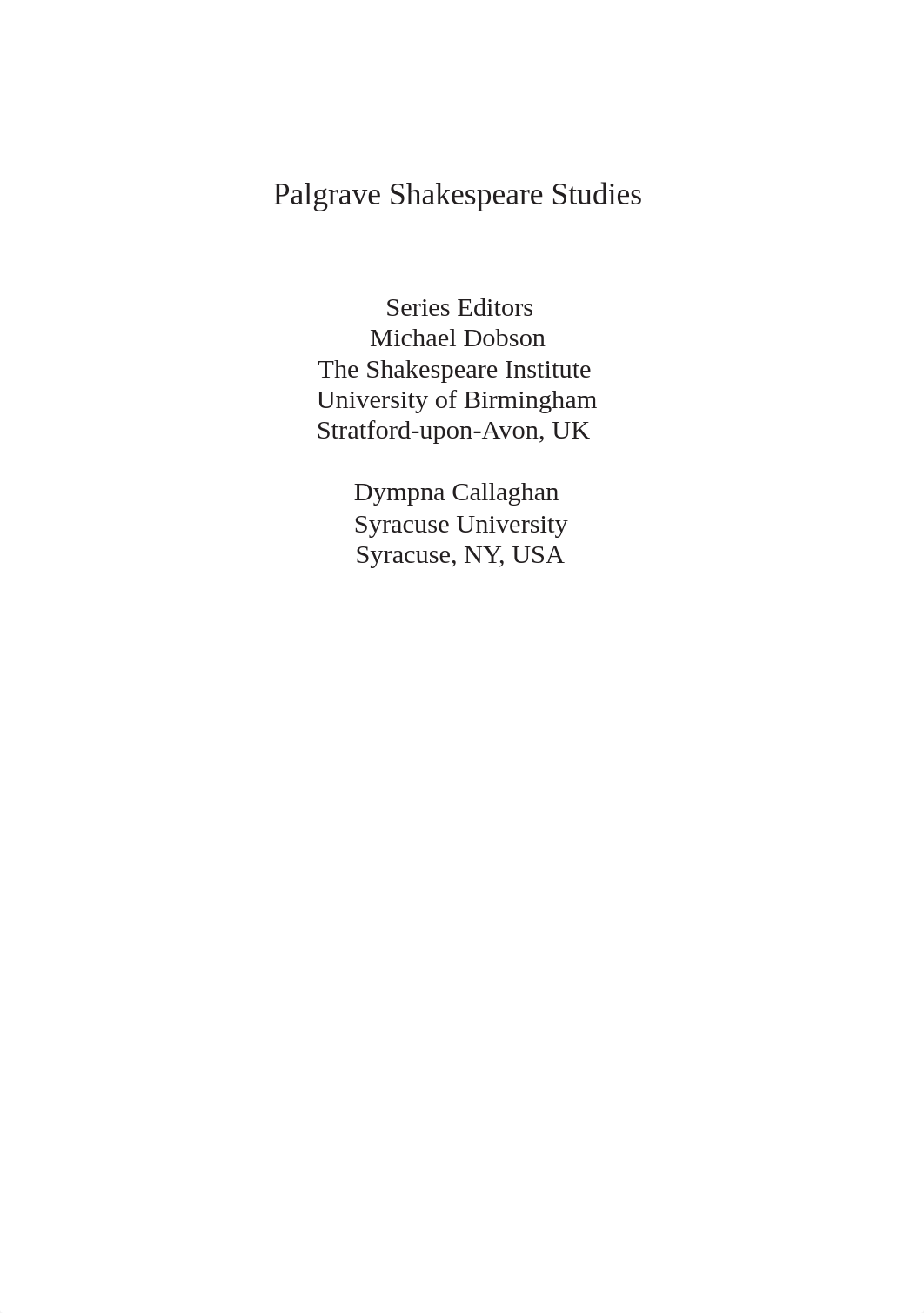 (Palgrave Shakespeare Studies) Alice Leonard - Error In Shakespeare_ Shakespeare In Error-Palgrave M_dee9p914p6v_page2