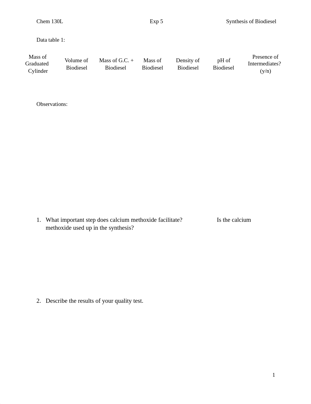 130L - Online - Exp 5 - Synthesis of Biodiesel Report.pdf_deemtbpau71_page1