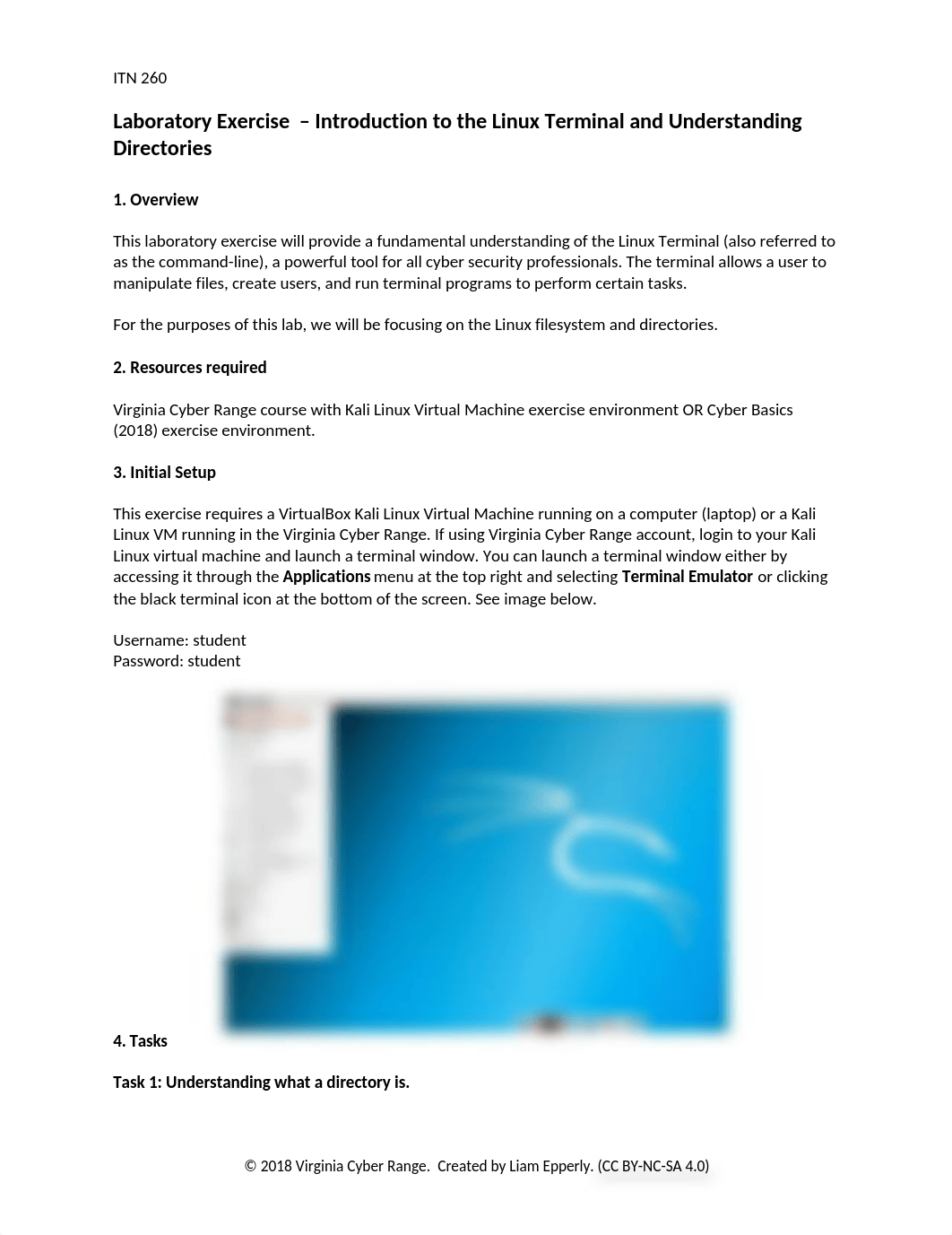 Cyber Basics - Introduction to Linux Lab Handout.docx_defh92oyffj_page1