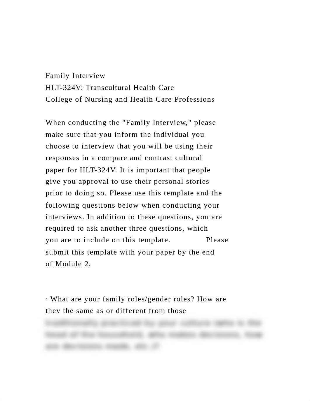 Family InterviewHLT-324V Transcultural Health CareCollege o.docx_defibec9zhl_page2