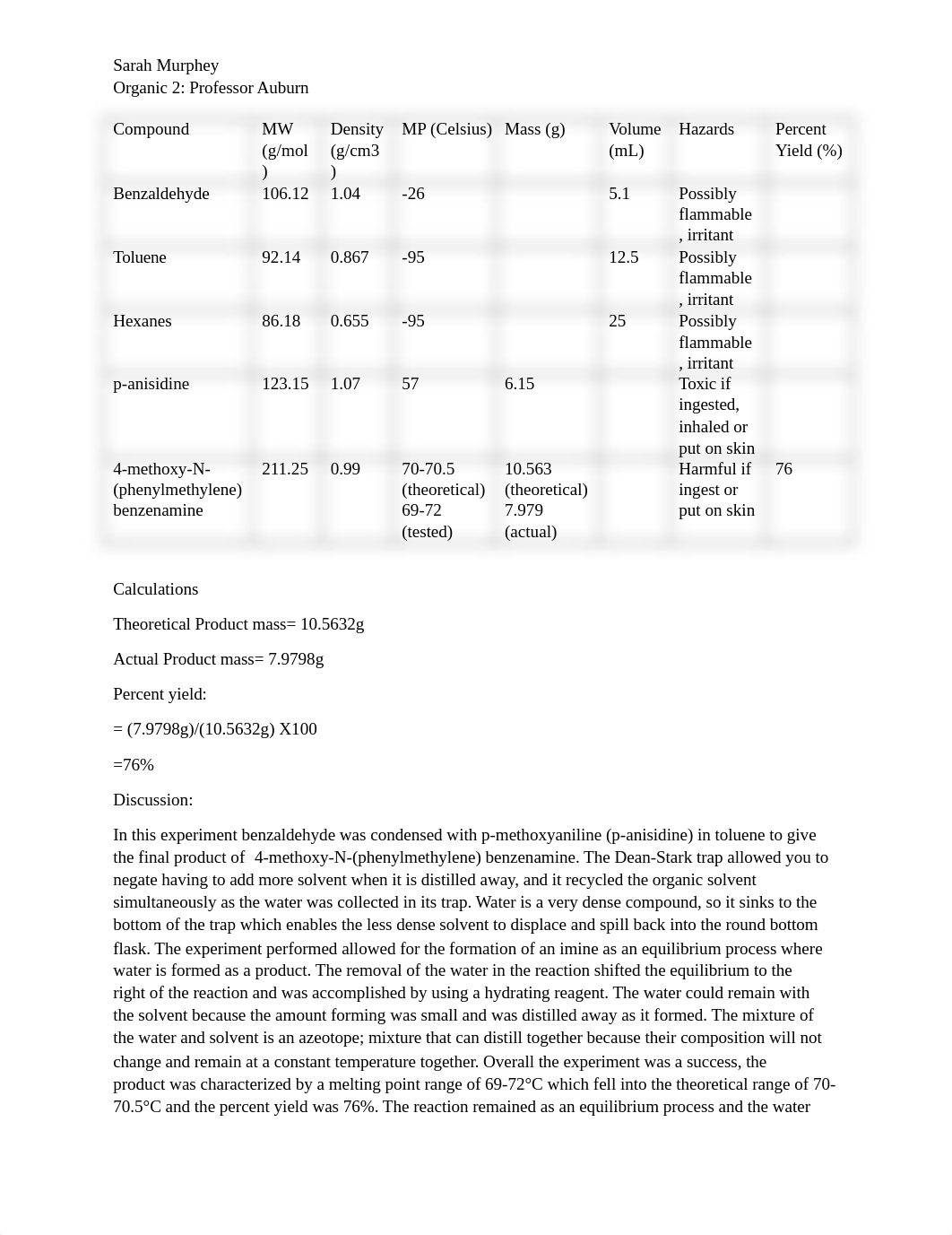 orgo 2 azeotropic to make imine lab.docx_deg3gbsp9bn_page2