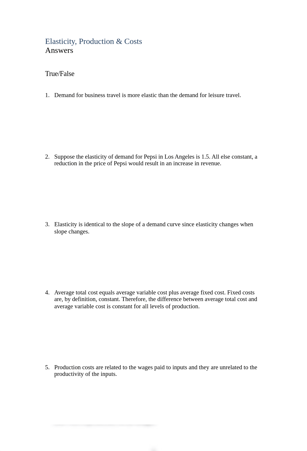 Practice Problems - Elasticity, Production, Costs - Answers.docx_dego3jn47xs_page1