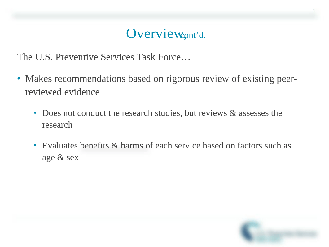 CH Class #2 Fall 2017 USPSTF PP2 slides uspstf101_slides.pdf_deh9u323ai2_page4