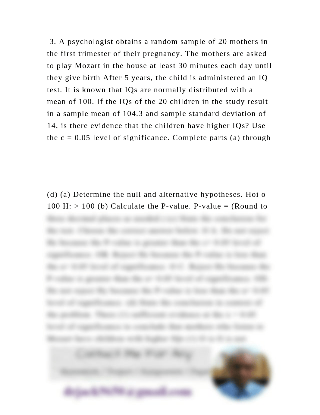 3. A psychologist obtains a random sample of 20 mothers in the first .docx_dehci0tior6_page2